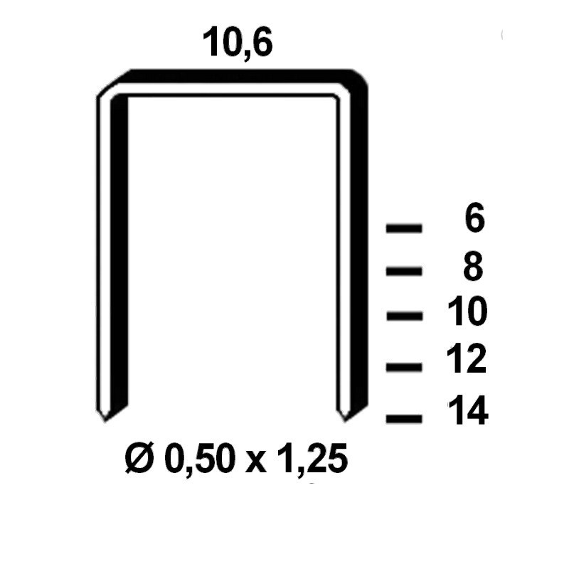 Agrafeuse manuelle 3 en 1 pour agrafes 6 - 14 mm type 53, agrafes