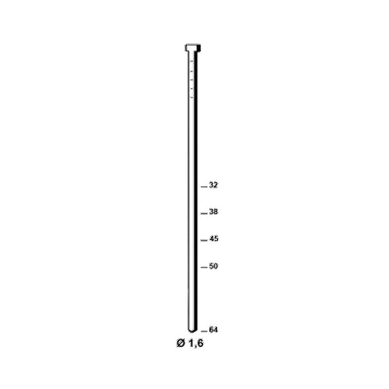 Pointes en bande Brads inclinées 25 mm Galva 16GA